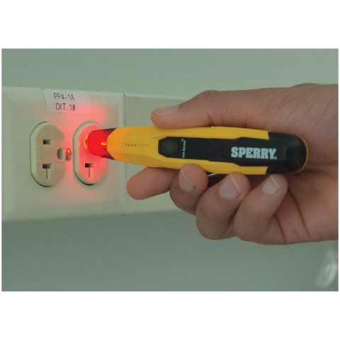 Sperry Instruments VD6508 Detector with Flashlight, LED Display, Functions: AC Voltage, Yellow - Image 2