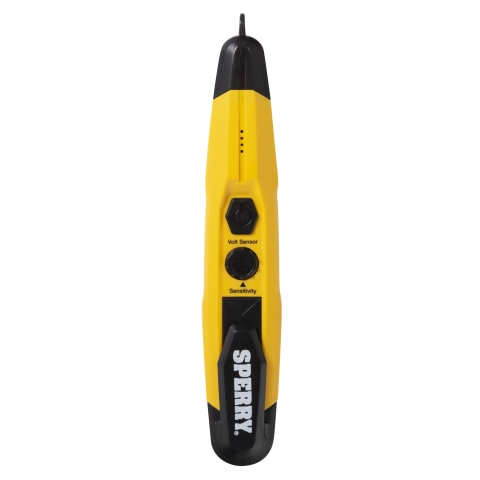 Sperry Instruments VD6509 Detector with Flashlight, LED Display, Functions: AC Voltage, Yellow