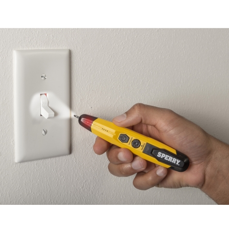 Sperry Instruments VD6509 Detector with Flashlight, LED Display, Functions: AC Voltage, Yellow - Image 3