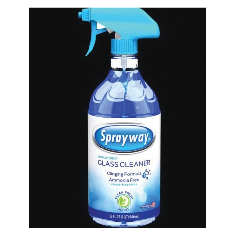 Sprayway SW5000R Glass Cleaner, 32 oz Bottle, Liquid, Fresh, Blue