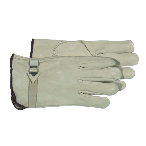 BOSS 4070M Driver Gloves, M, Keystone Thumb, Open Cuff, Cowhide Leather, Tan