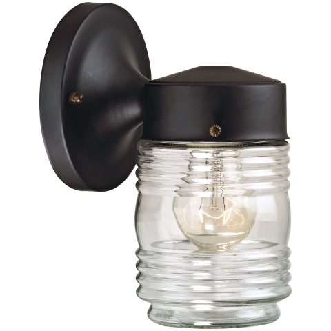 Boston Harbor Outdoor Wall Lantern, 120 V, 60 W, A19 or CFL Lamp, Steel Fixture, Black, Black Fixture