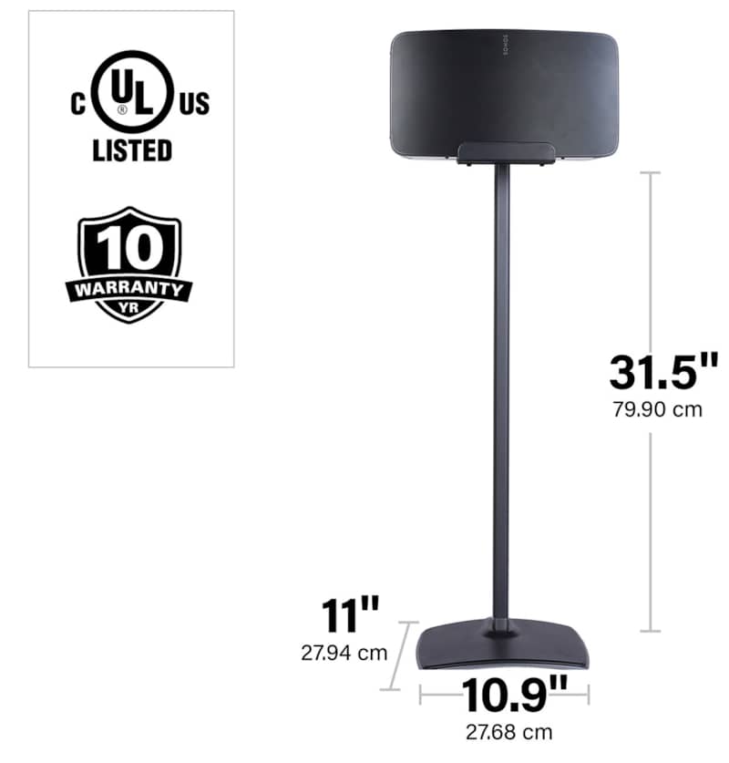 SONOS Black Wireless Speaker Stands Designed For Sonos Five & Play: Five Speakers - Image 7