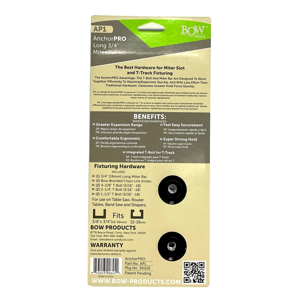 Bow AnchorPro Long 3/4" Miter Bar Kit - Image 5